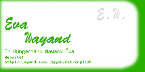 eva wayand business card